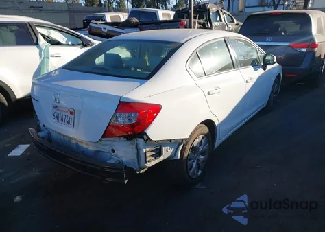 2012 Honda Civic Lx из США, поврежденный, VIN 2HGFB2F51CH300425